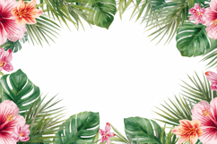 Watercolor Pink Lily Floral Background Product Image 1
