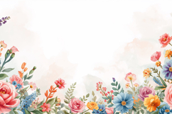 Colorful Watercolor Floral Background Product Image 1