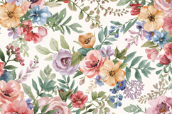 Watercolor Colorful Floral Background Product Image 1