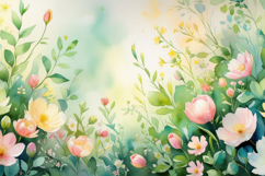 Watercolor Floral Background Wallpaper Product Image 1