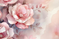 Pink Watercolor Floral Background Wallpaper Product Image 1