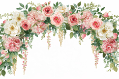 Wedding Watercolor Floral Background Product Image 1