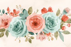 Watercolor Floral Background Wallpaper Product Image 1