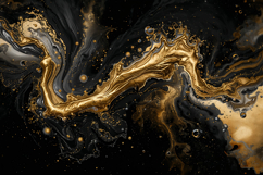 Black Gold Ink Texture Background Wallpaper Product Image 1
