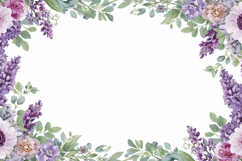 Watercolor Lavender Floral Background Product Image 1