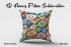 3D Flowers Pillow Sublimation Product Image 1