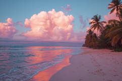 Tropical Beach Scene Background Wallpaper Product Image 1