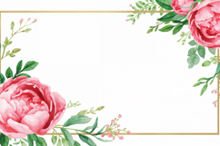 Pink Watercolor Floral Background Product Image 1