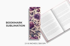Floral Bookmark Sublimation Product Image 1