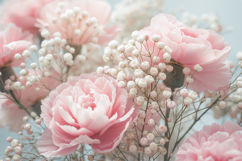 Soft Pink Flowers Background Wallpaper Product Image 1