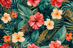 Tropical Watercolor Floral Background Product Image 1