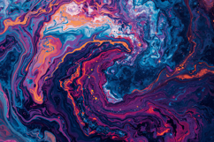Abstract Colorful Paint Swirl Background Wallpaper Product Image 1