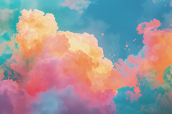 Watercolor Cloud Background Wallpaper Product Image 1