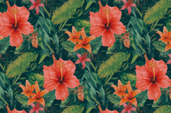 Hibiscus Flower Background Wallpaper Product Image 1