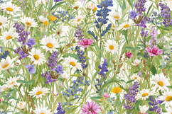 Watercolor Country of Meadow Background Product Image 1