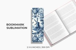 Blue Dutch Bookmark Sublimation Product Image 1
