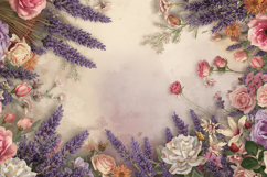 Soft Watercolor Floral Background Wallpaper Product Image 1