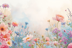 Dreamy Spring Wildflower Background Wallpaper Product Image 1
