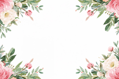 Watercolor Pink Floral Background Product Image 1
