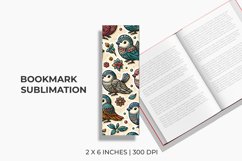 Embossed Bird And Floral Bookmark Sublimation Product Image 1