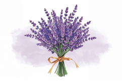 Lavender Watercolor Floral Background Product Image 1