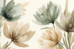 Vintage Watercolor Floral Background Wallpaper Product Image 1