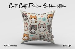 Cute Cats Pillow Sublimation Product Image 1