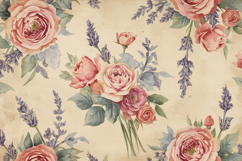 Vintage Floral Background Wallpaper Product Image 1