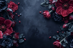 Luxury Red Roses Dark Background Wallpaper Product Image 1