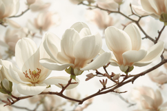 Soft White Floral Background Product Image 1