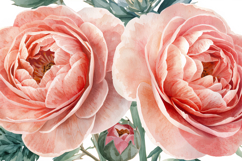 Pink Watercolor Floral Background Product Image 1