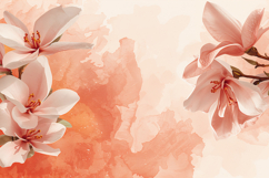 Magnolia Watercolor Floral Background Wallpaper Product Image 1