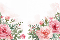 Pink Watercolor Floral Background Product Image 1