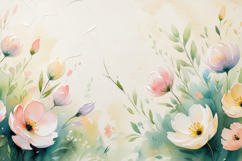 Watercolor Floral Background Wallpaper Product Image 1