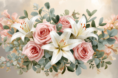 Soft Watercolor Floral Background Wallpaper Product Image 1