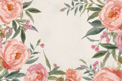 Soft Pink Watercolor Floral Background Product Image 1