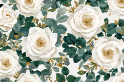 White Watercolor Floral Background Product Image 1