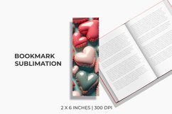 3D Colorful Heart Bookmark Sublimation Product Image 1
