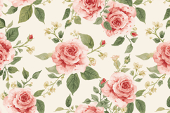 Watercolor Pink Floral Background Product Image 1