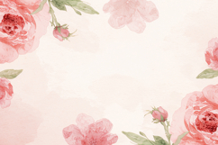 Pink Watercolor Floral Background Product Image 1