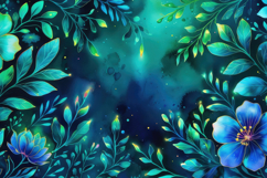 Neon Green Floral Background Wallpaper Product Image 1