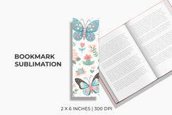 3D Butterflies And Floral Bookmark Sublimation Product Image 1
