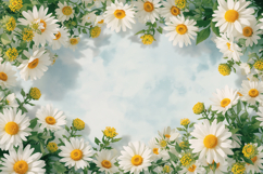Chamomile Frame Background Wallpaper Product Image 1