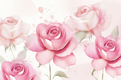 Watercolor Rose Background Wallpaper Product Image 1