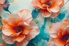 Orange Flower Background Wallpaper Product Image 1