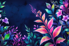 Neon Floral Background Wallpaper Product Image 1