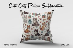 Cute Cats Pillow Sublimation Product Image 1