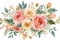 Soft Colorful Watercolor Floral Background Product Image 1