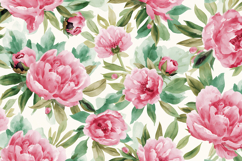 Watercolor Pink Floral Background Product Image 1