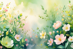 Watercolor Floral Background Wallpaper Product Image 1